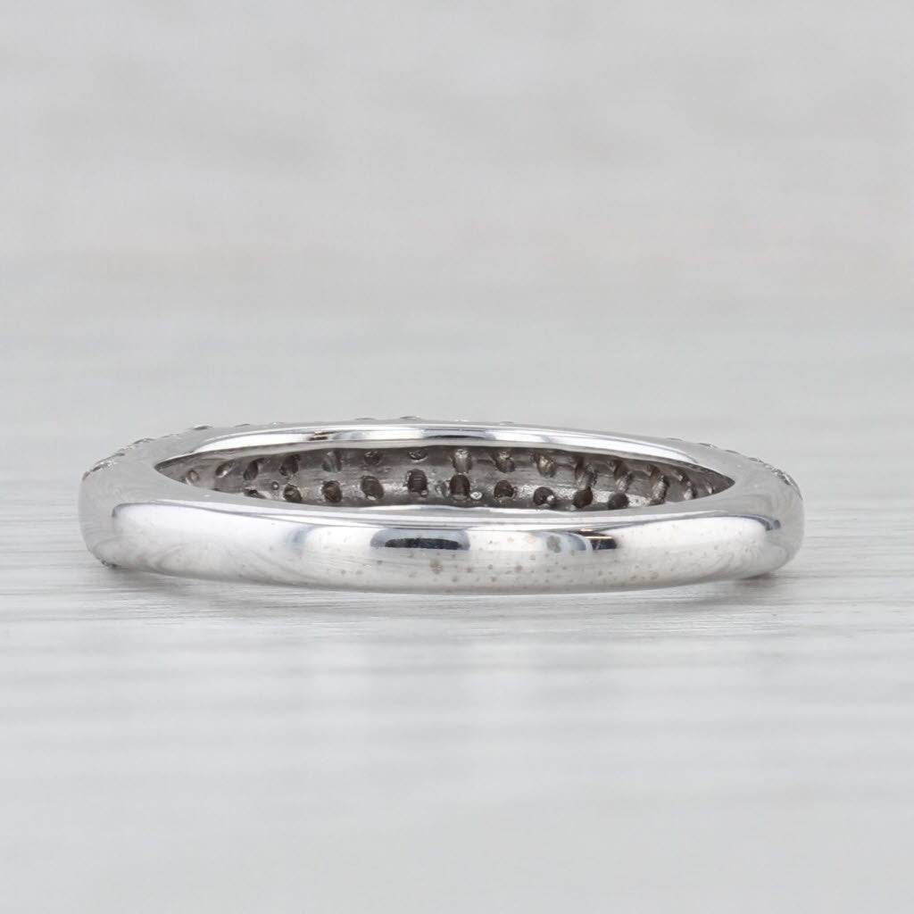0.50ctw Diamond Wedding Band 14k White Gold Size 6.5 Stackable Ring