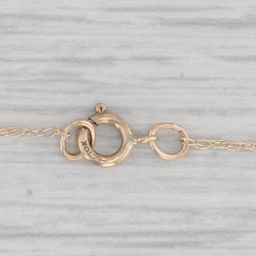 Gray Lab Created Opal Cubic Zirconia Pendant Necklace 10k Yellow Gold 18"