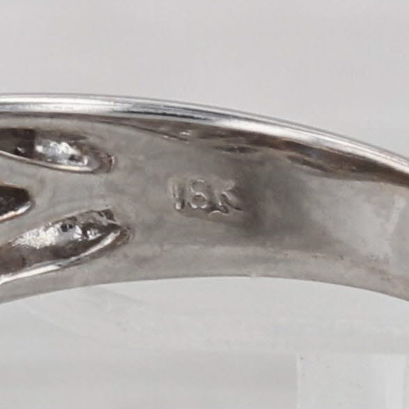 3.13ctw Color Change Garnet Diamond Ring 18k White Gold Size 6.75 Bypass