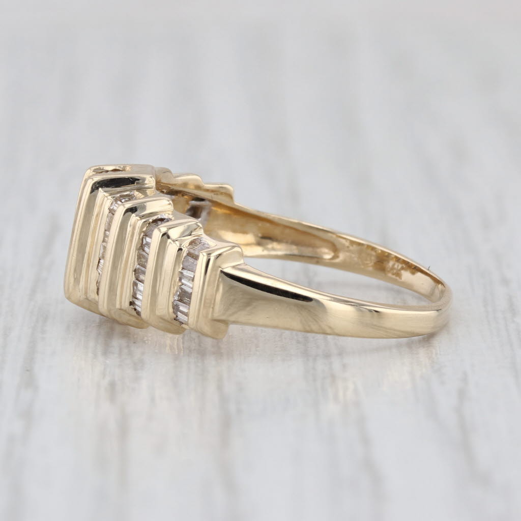 0.96ctw Diamond Tiered Ring 14k Yellow Gold Size 8.25