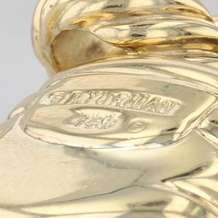 David Yurman 0.72ctw Diamond Acorn Pendant 18k Yellow Gold Statement