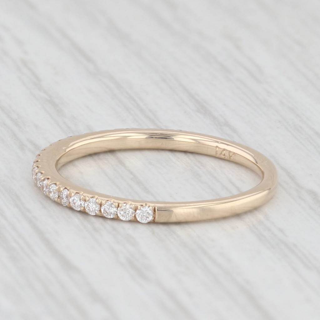 New 0.24ctw VS2 Diamond Wedding Band 14k Yellow Gold Stackable Size 6