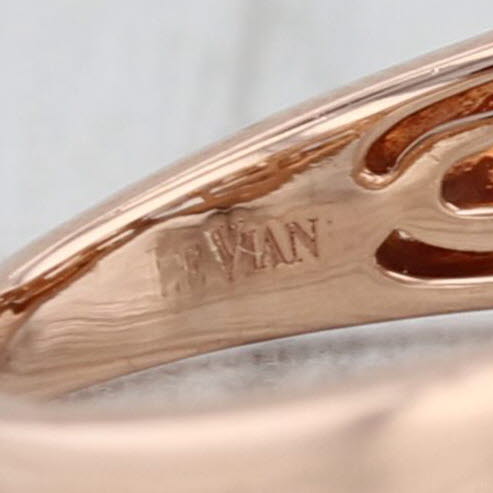 Le Vian 5.84ctw London Blue Topaz Diamond Ring 14k Rose Gold Size 8.5