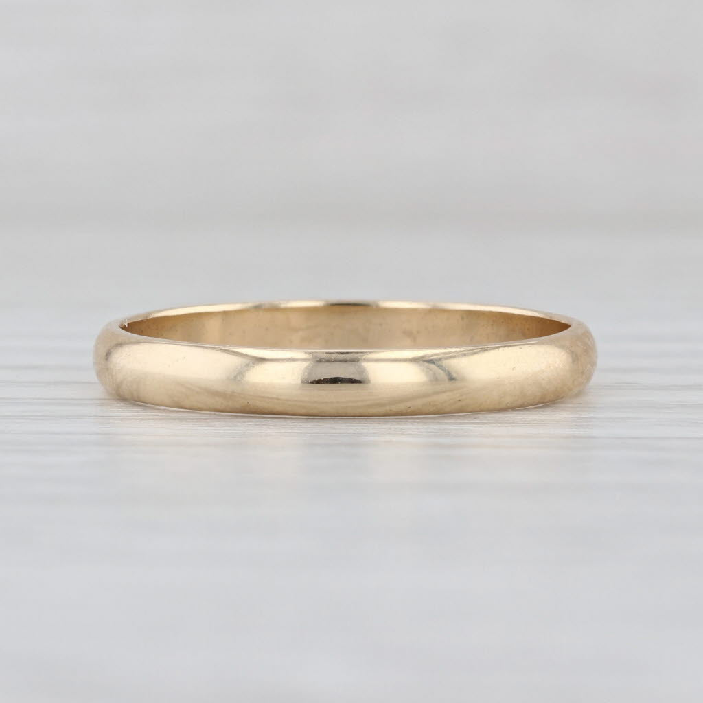 Size 9.25 Wedding Band 10k Yellow Gold Stackable Ring