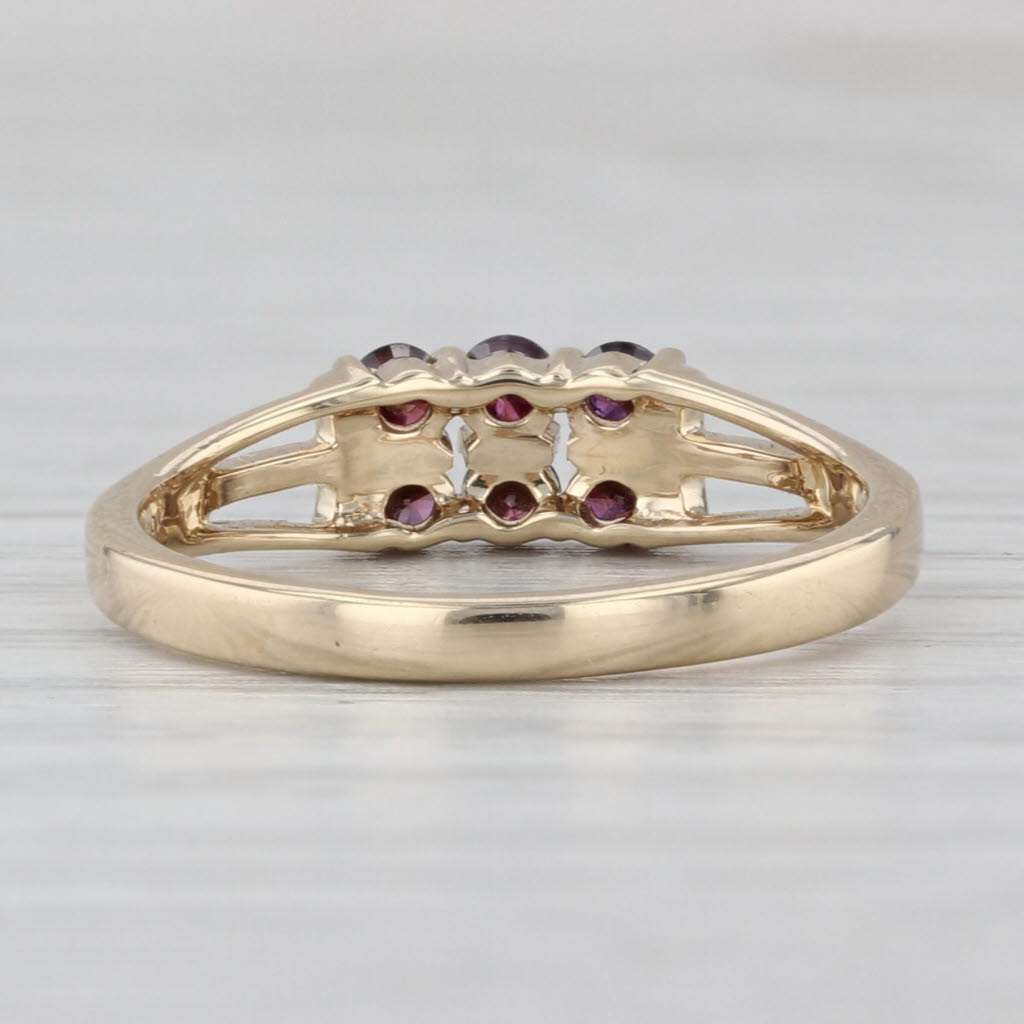 0.27ctw Purple Diamond Cluster Ring 10k Gold Size 6 COA