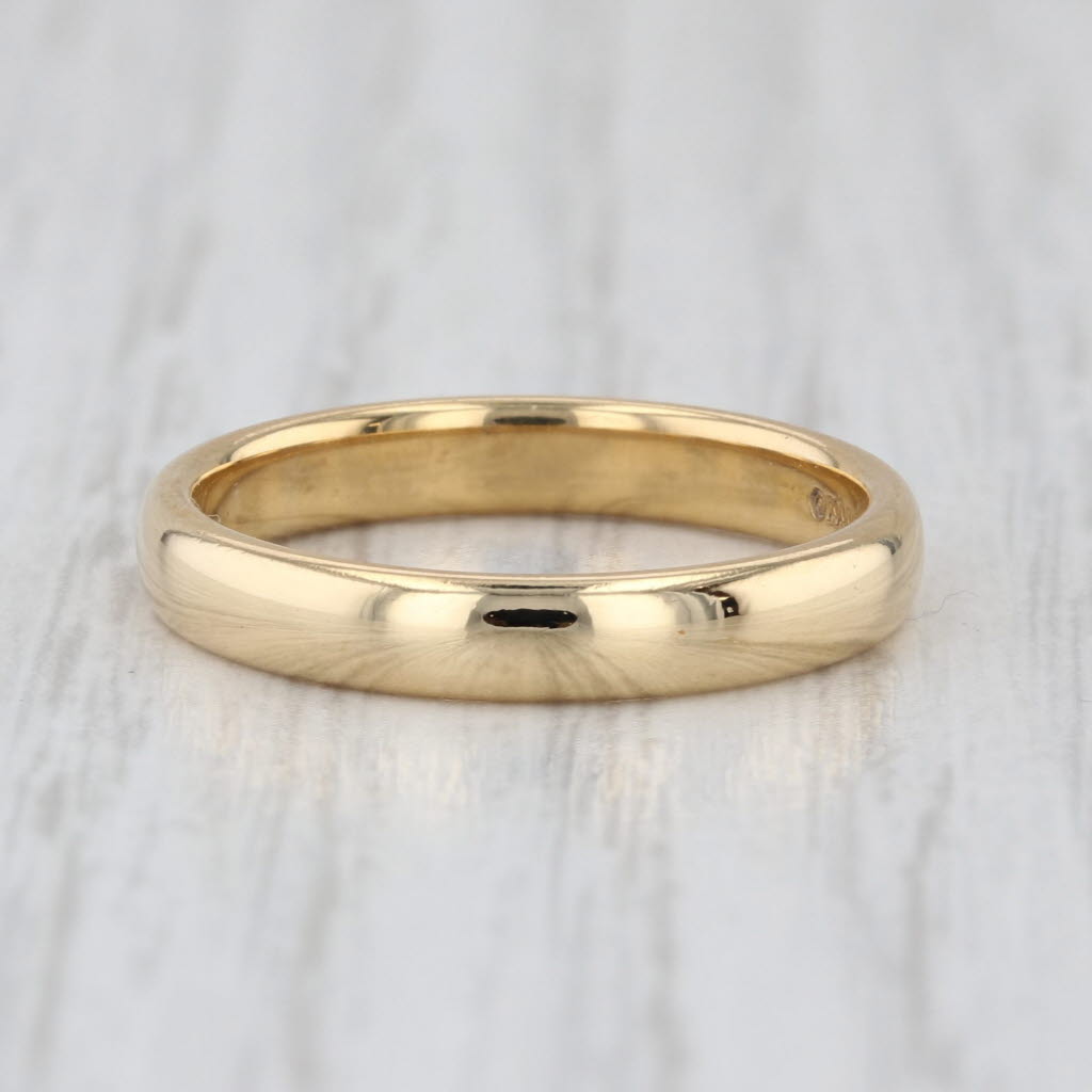 Tiffany & Co Women's Wedding Band 18k Yellow Gold Ring Stackable Size 6 w/ Box