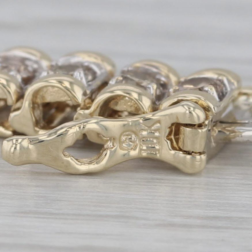 Gray 4ctw Diamond Tennis Bracelet 10k Yellow Gold 7" 6.6mm