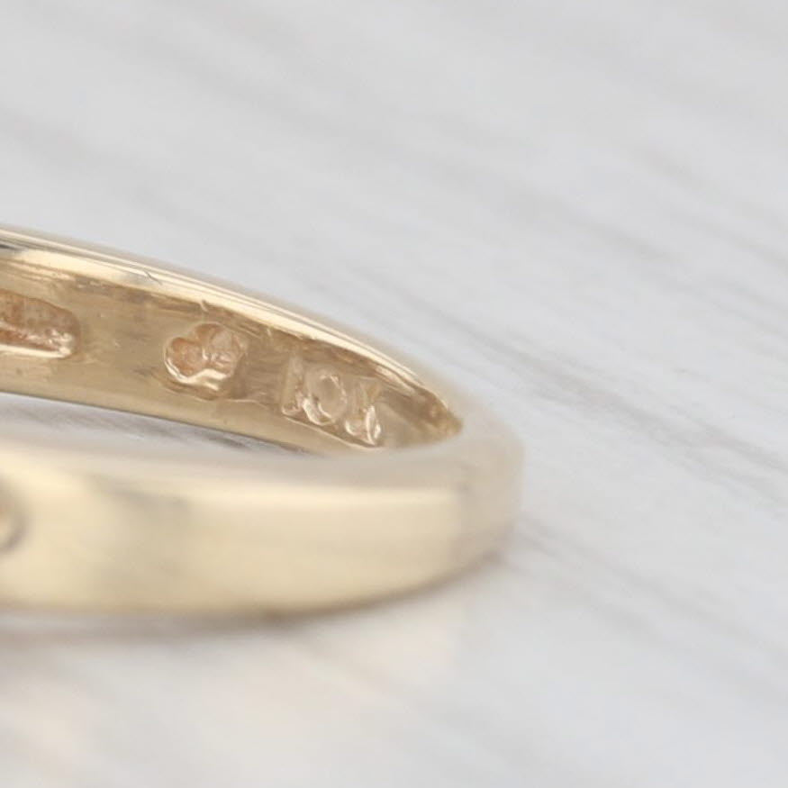 Light Gray 0.80ctw Tiered Diamond Ring 10k Yellow Gold Size 3.75 Stackable Anniversary
