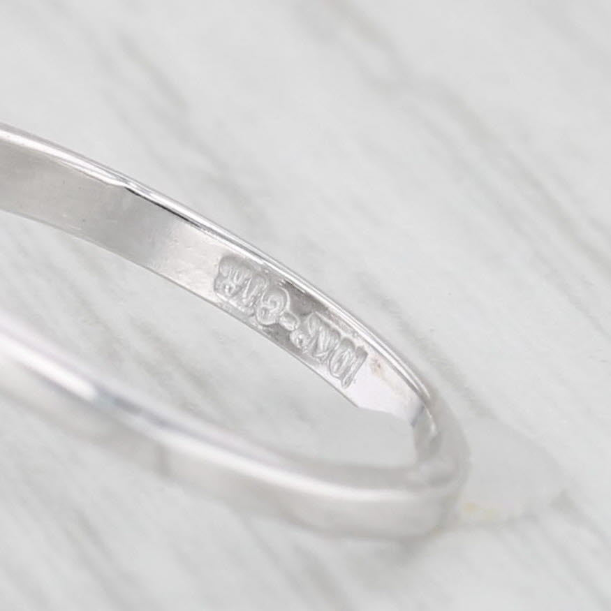 Light Gray Diamond Bypass Ring 10k White Gold Size 4