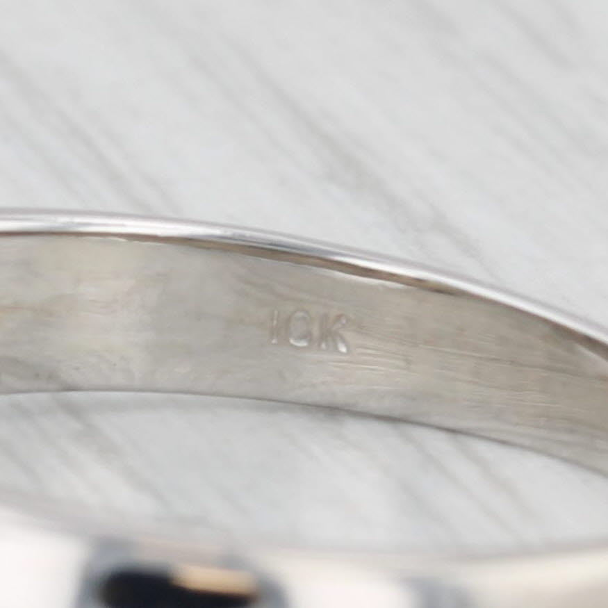 Light Gray 0.20ctw Diamond Men's Wedding Band 10k White Gold Size 10.75 Ring