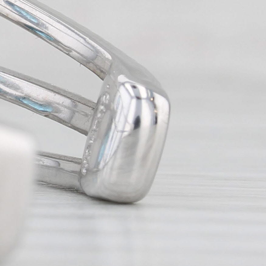 Light Gray 8.38ctw Blue Topaz Cuff Bracelet 18k White Gold 6.25" Statement