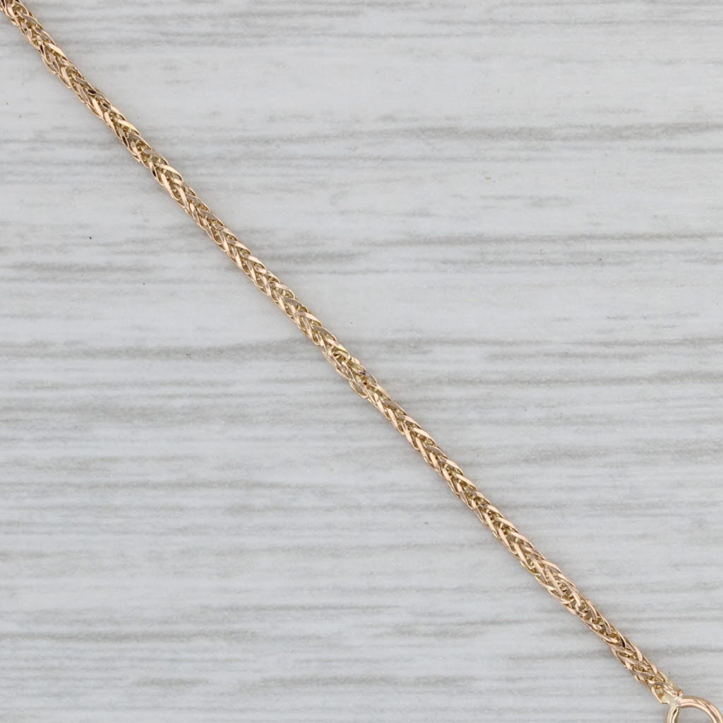 Gray Beaded Bolo Chain Bracelet 10k Yellow Gold Adjustable Length 9.5"