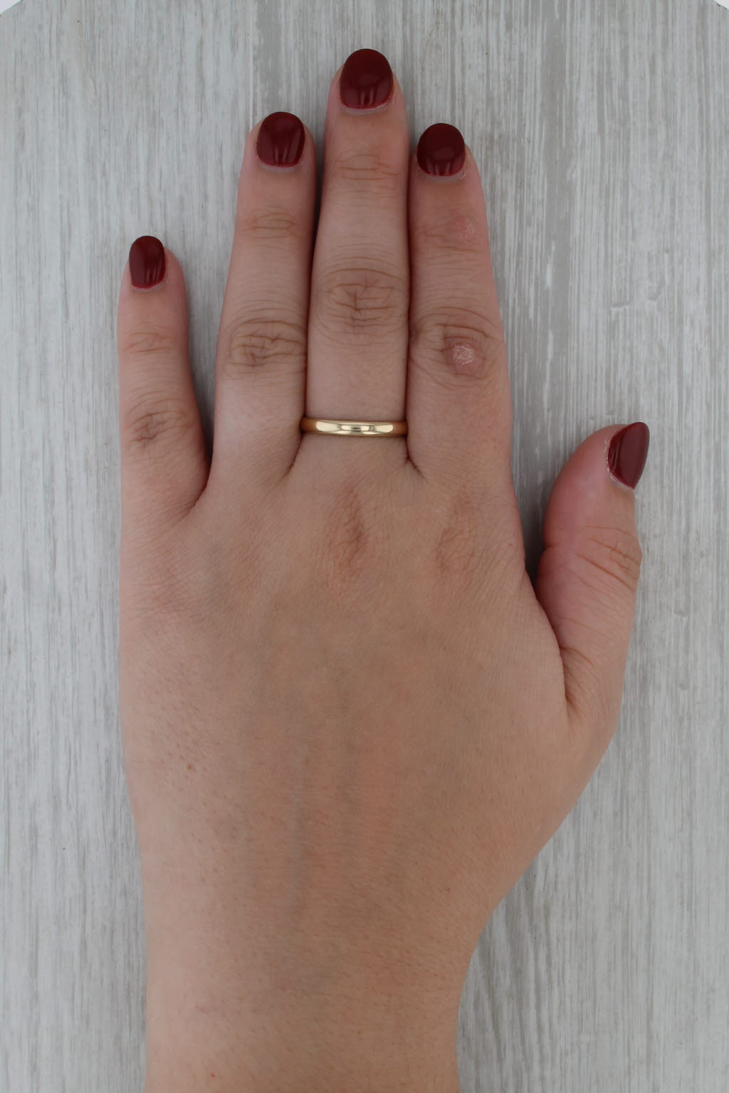 Size 9.25 Wedding Band 10k Yellow Gold Stackable Ring