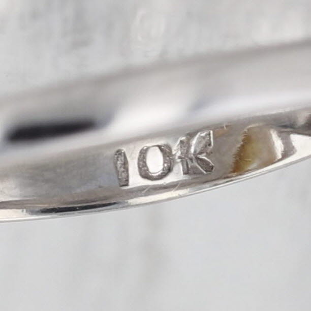 7.5mm Cultured Pearl Solitaire Flower Ring 10k White Gold Size 6.75