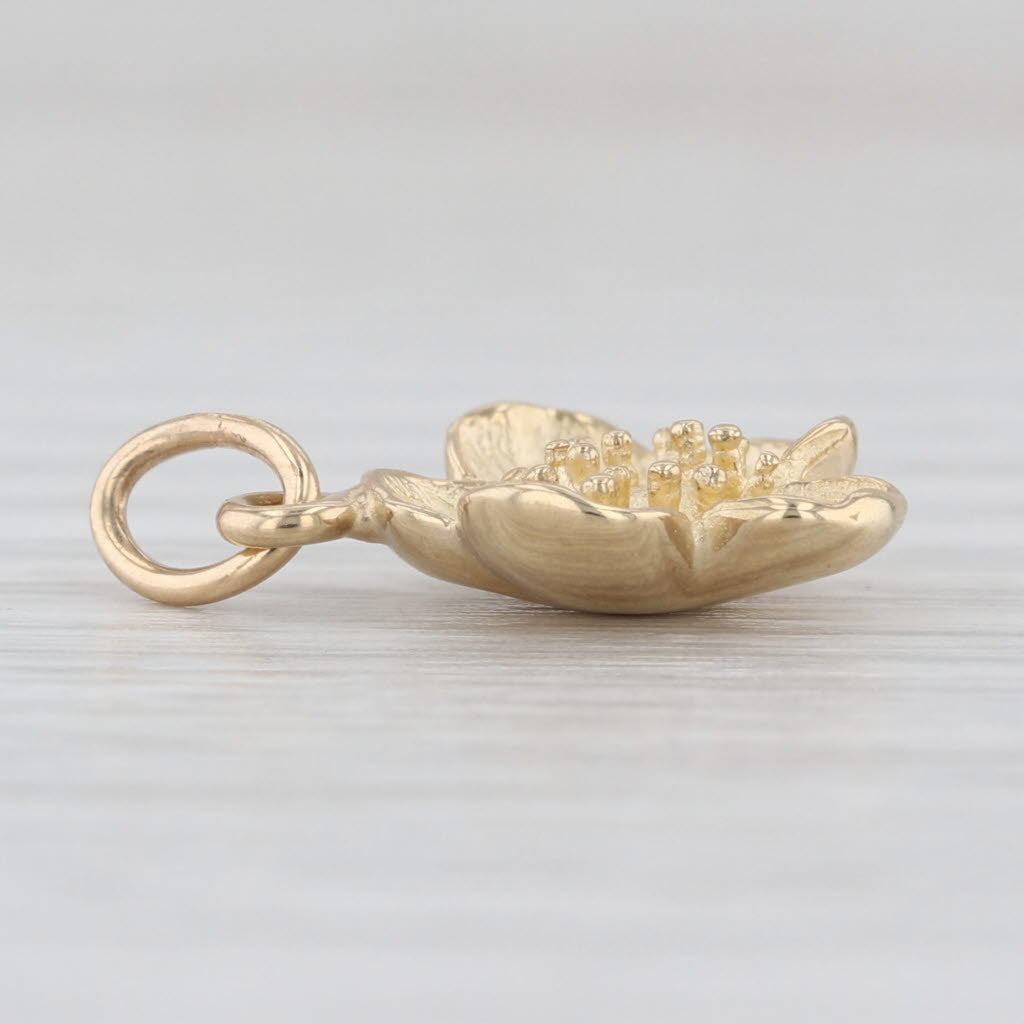 Flower Pendant 14k Yellow Gold Floral Charm