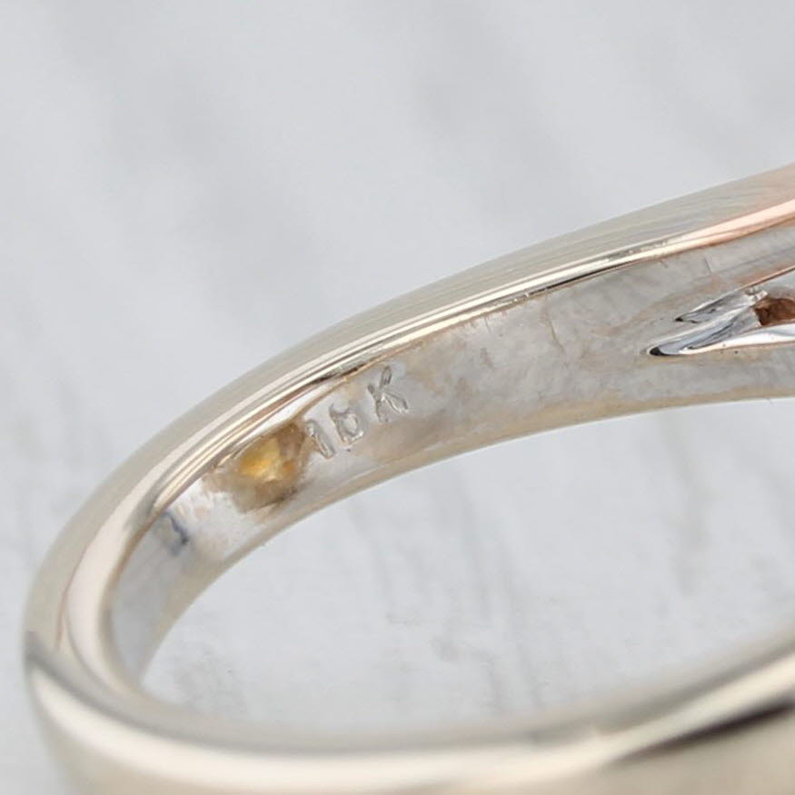 Light Gray 1.35ctw Citrine Tourmaline Diamond Hearts Bypass ing 18k Yellow Rose White Gold