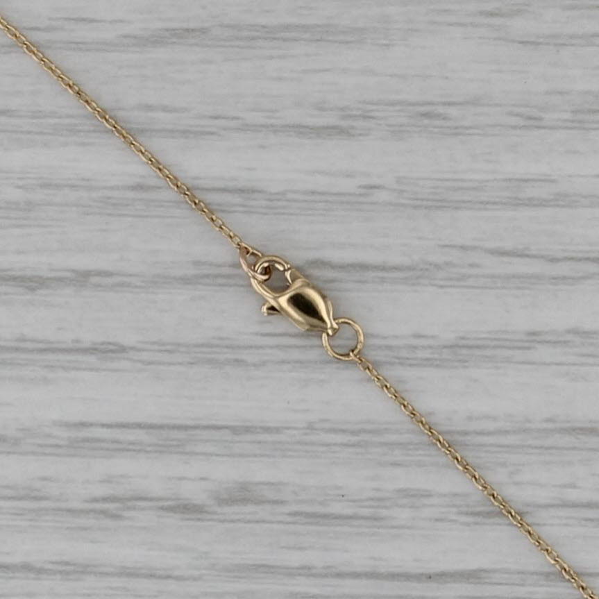 15.75" 1mm Cable Chain Necklace 18k Yellow Gold