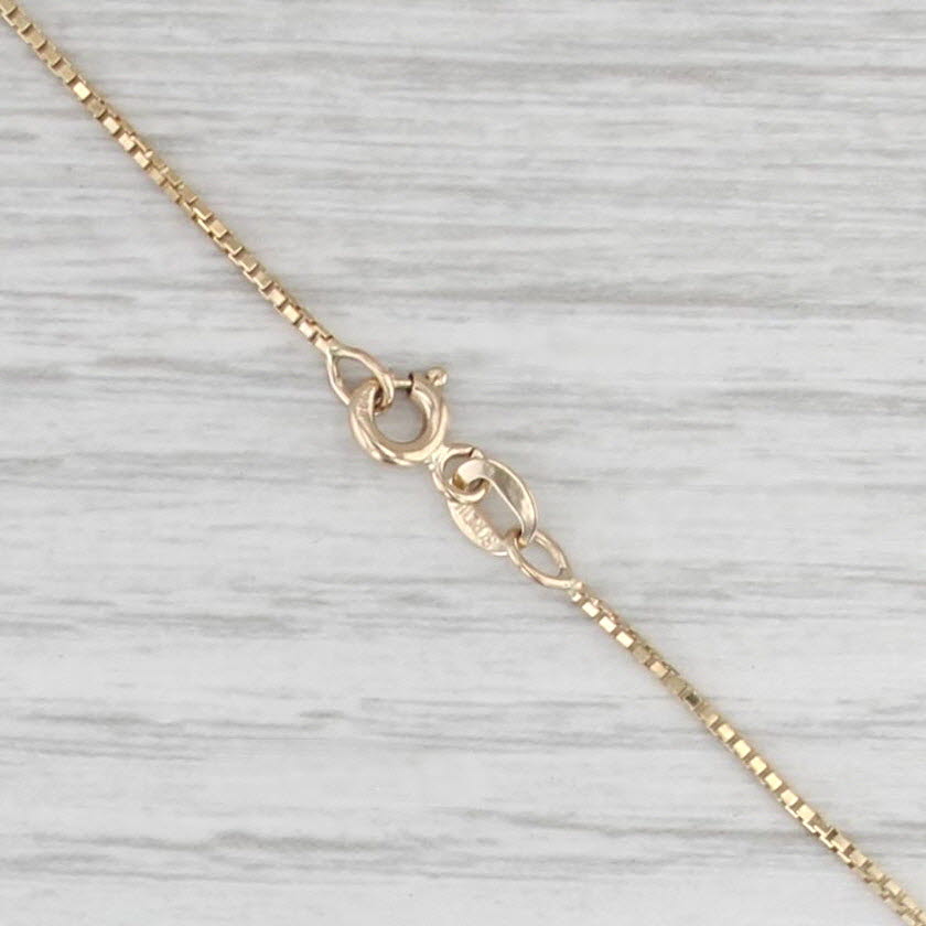 17" 1 mm 14k Yellow Gold Box Chain Necklace
