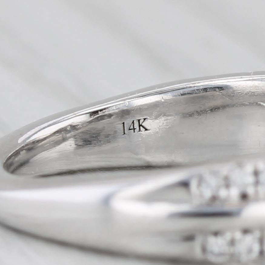 Gray Vera Wang Wish 0.82ctw Diamond Princess Engagement Ring 14k White Gold Size 6.25