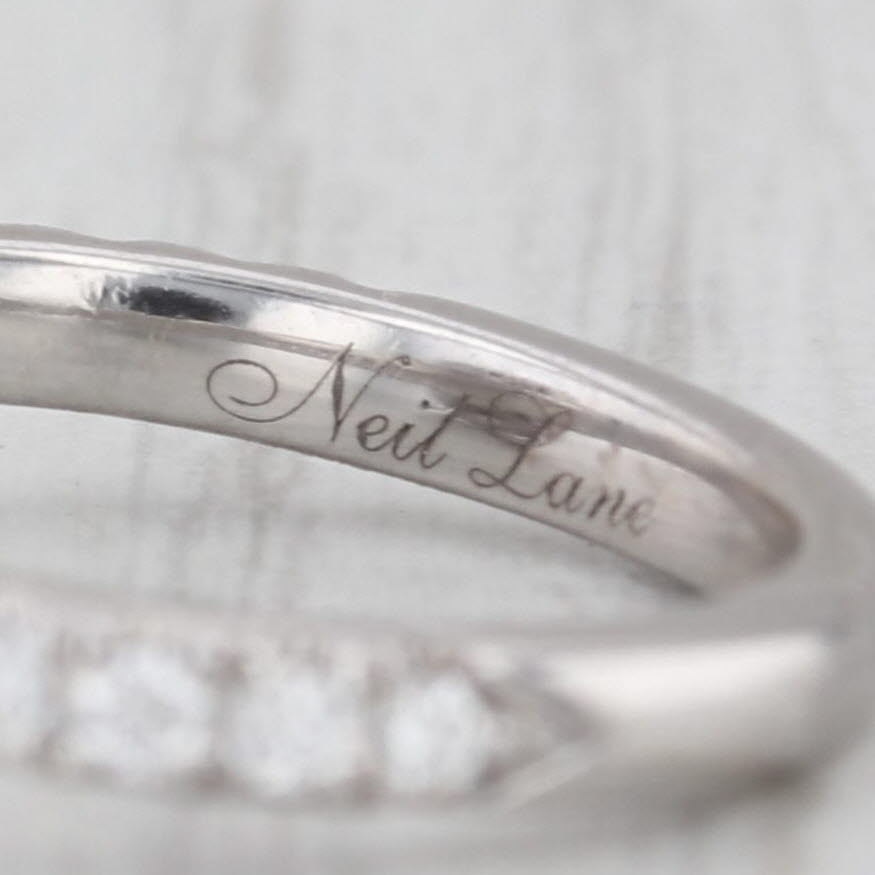 Neil Lane Princess Diamond Halo Engagement Ring 14k White Gold Size 5.25