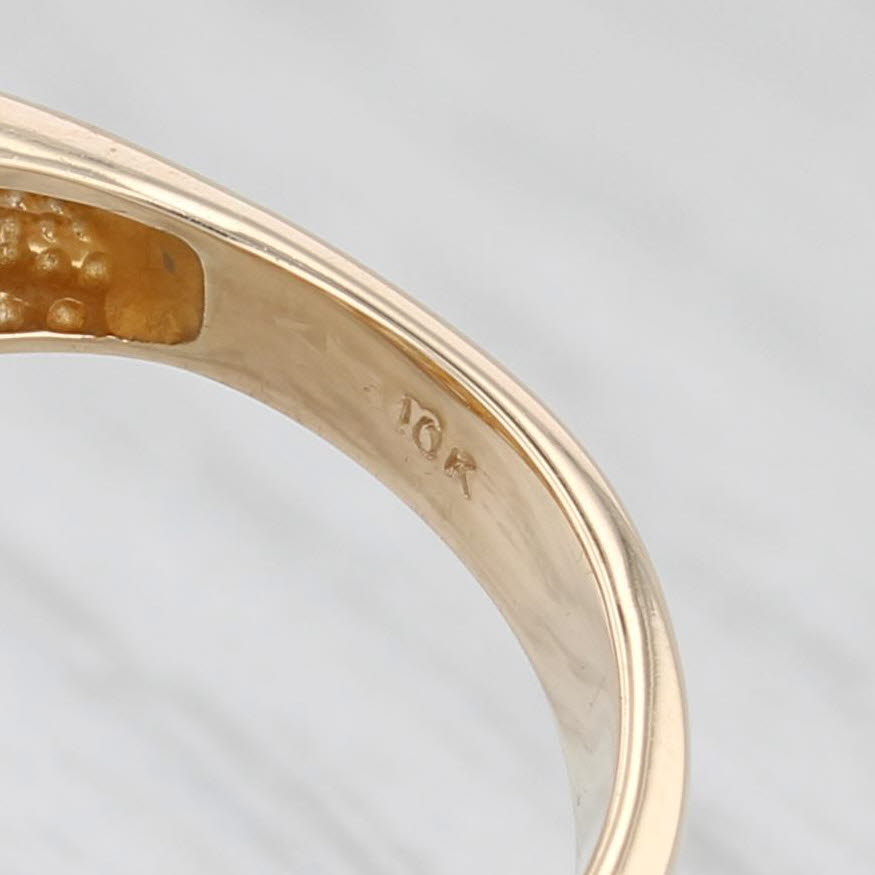 Light Gray 1.40ctw Diamond Cluster Cocktail Ring 10k Yellow Gold Size 6.75