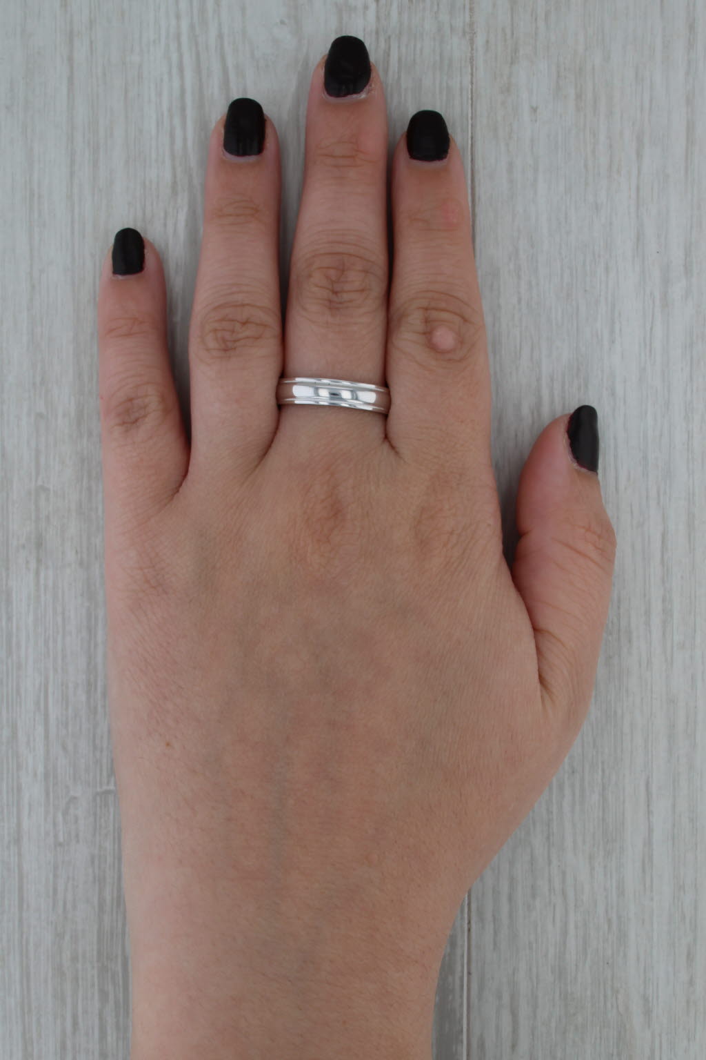 Tacori Men's Wedding Band 18k White Gold Size 10.5 Ring