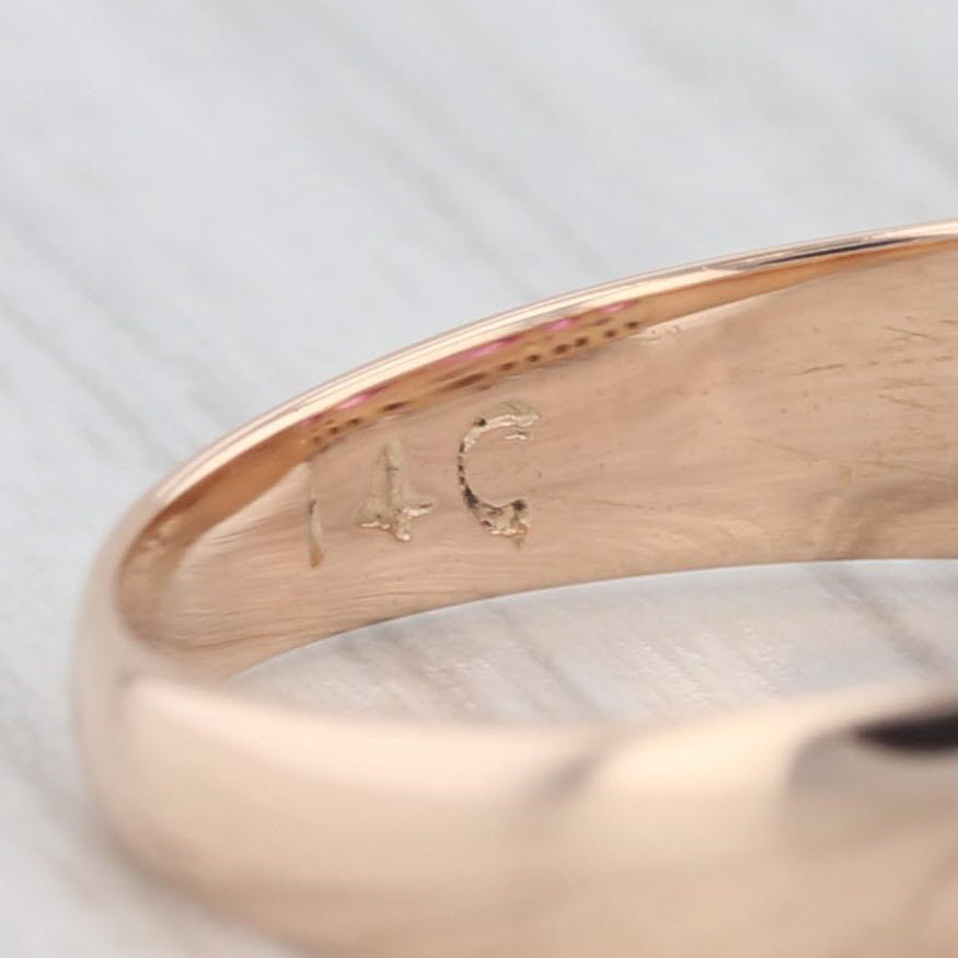 Gray 0.96ctw Pink Sapphire Diamond Ring 14k Rose Gold Size 7