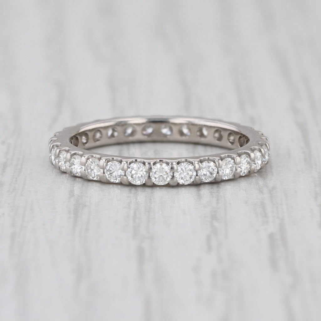 1ctw Diamond Platinum Eternity Band Size 7 Stackable Wedding Anniversary Ring
