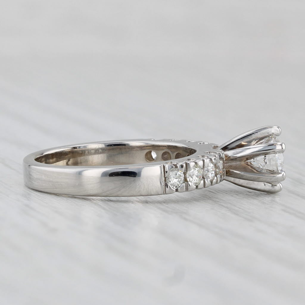 Light Gray 0.75ctw Round Diamond Engagement Ring 14k White Gold Size 5 VS2