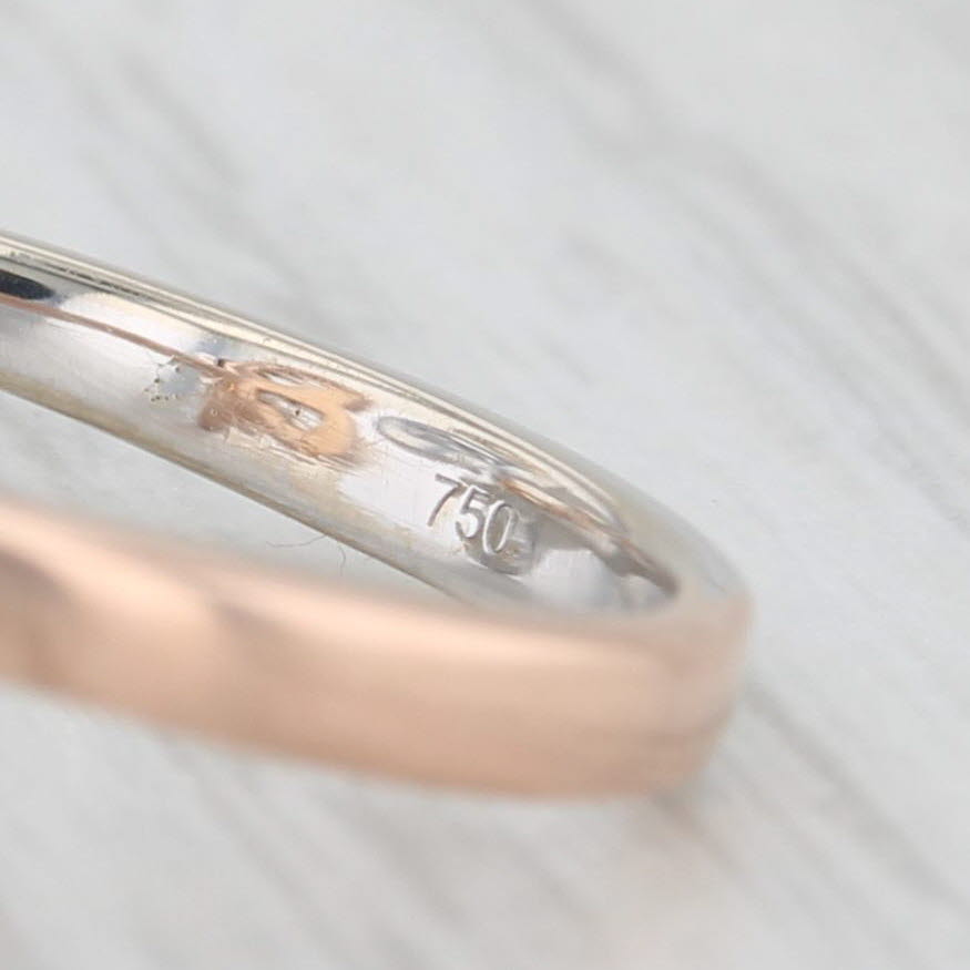 Light Gray 2.18ctw Diamond Butterfly Ring 18k White Rise Gold Size 6.5 Adjustable