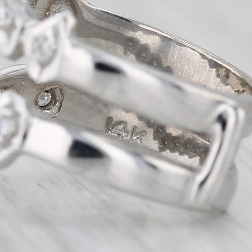 Gray 0.30ctw Diamond Enhancer Jacket Ring 14k White Gold Size 6.75 Wedding Band