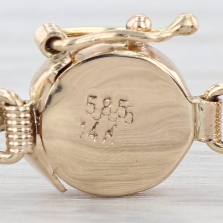 Lapis Lazuli Bar Link Chinese Character for Luck Bracelet 14k Yellow Gold 7.25"
