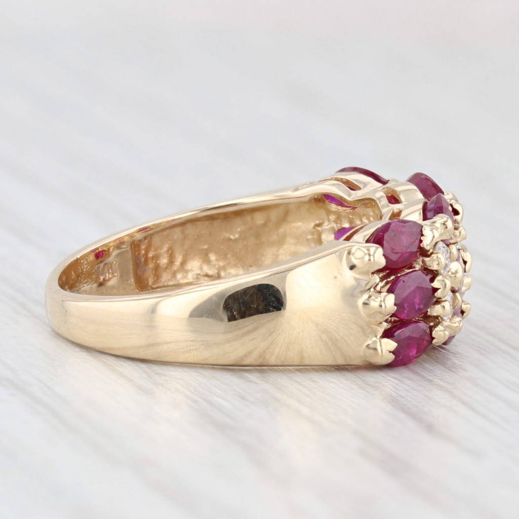Light Gray 1.50ctw Ruby Diamond Ring 14k Yellow Gold Size 6.25