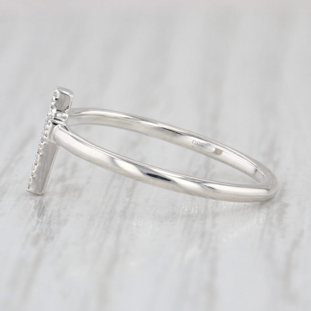 Effy Diamond Cross Ring Sterling Silver Size 7