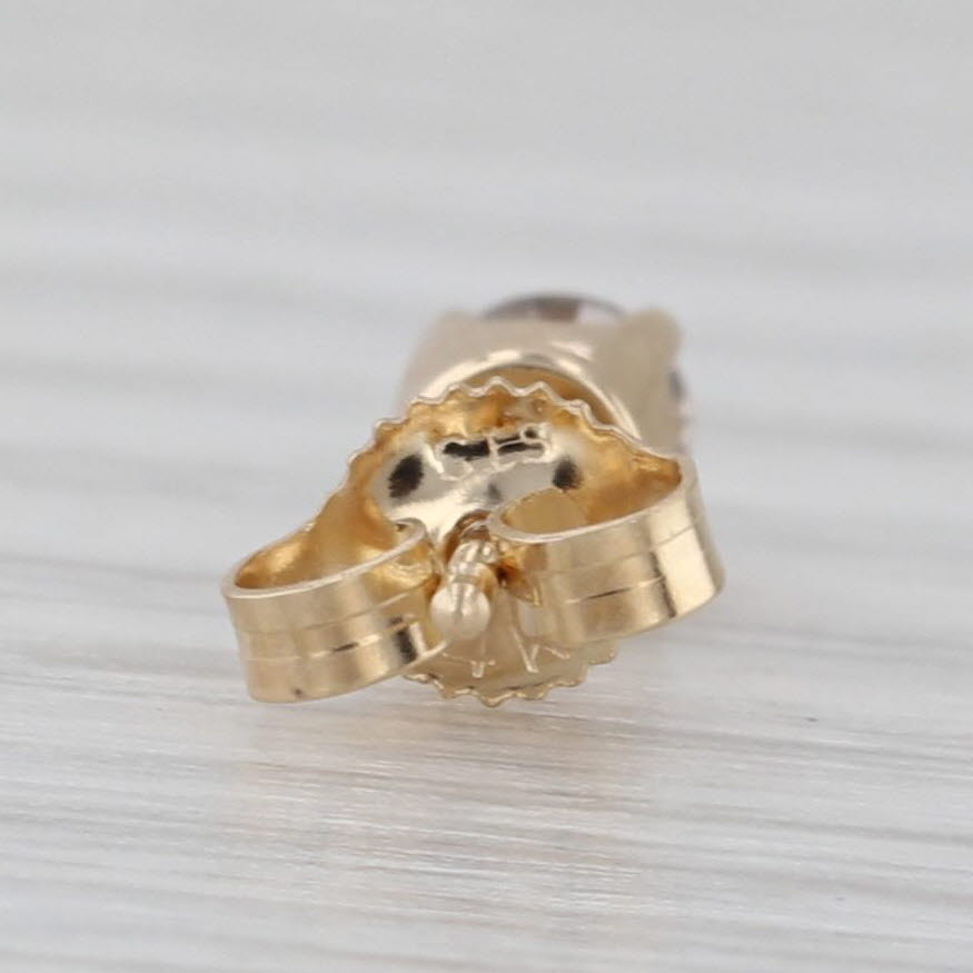 Single 0.17ct Solitaire Diamond Stud Earring 14k Yellow Gold