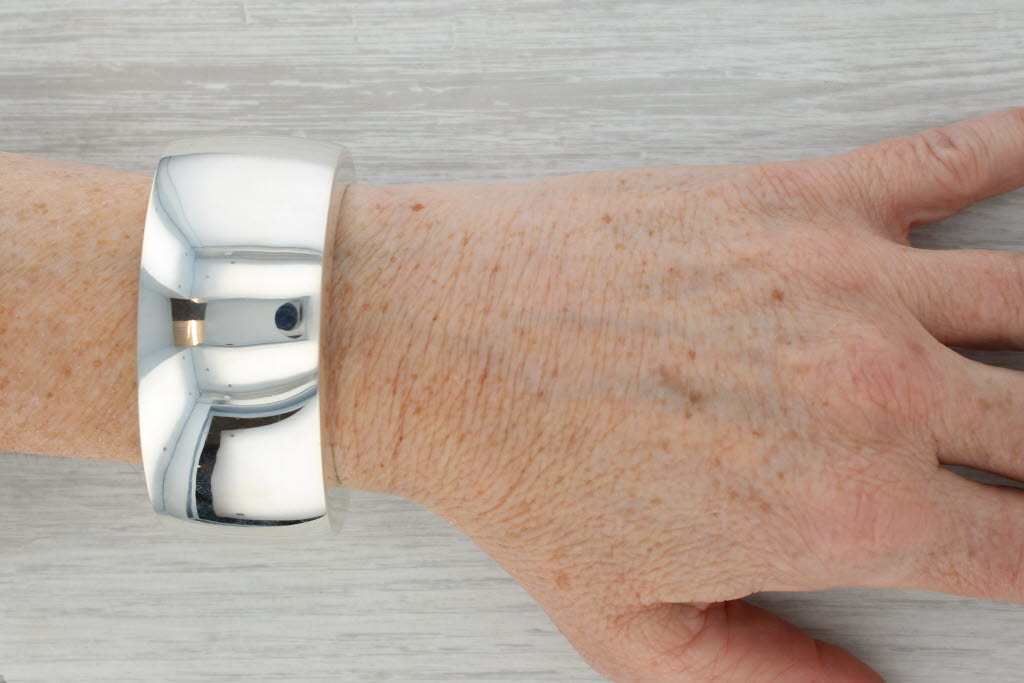 Rosy Brown Talleres De Los Ballesteros Large Cuff Bracelet Sterling Silver Statement 6"