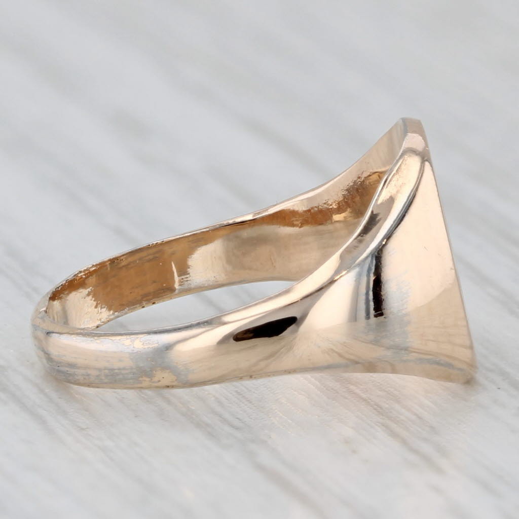 Gray Vintage 10K Yellow Gold Filled "C" Initial Signet Ring Size 3.5