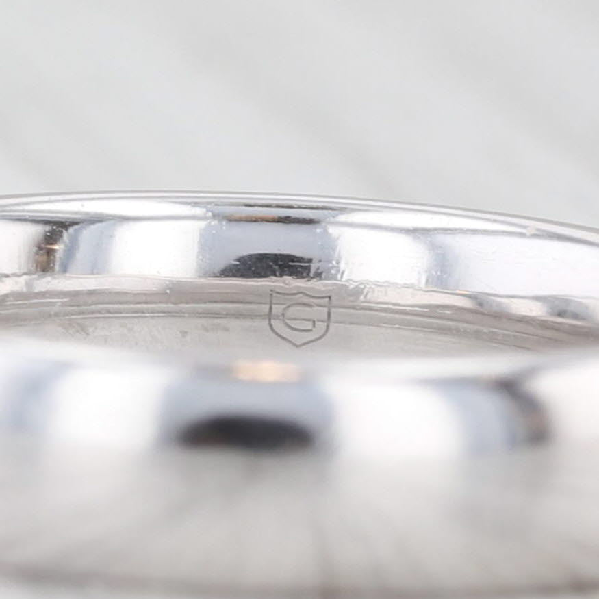 Diamond Solitaire Wedding Ring 950 Platinum Size 7.25 Band Tomas Rae COA
