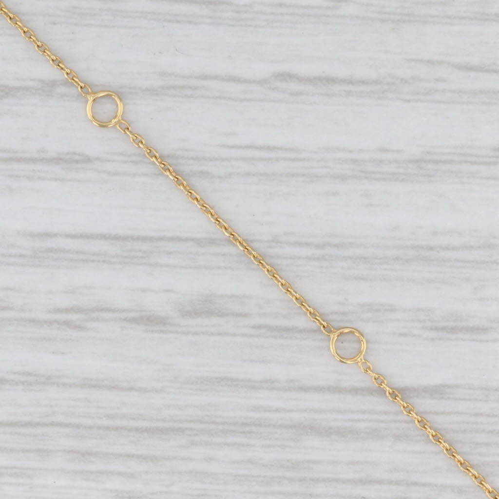 Light Gray 0.30ctw Diamond Cross Pedant Necklace 14k Yellow Gold Adjustable Cable Chain