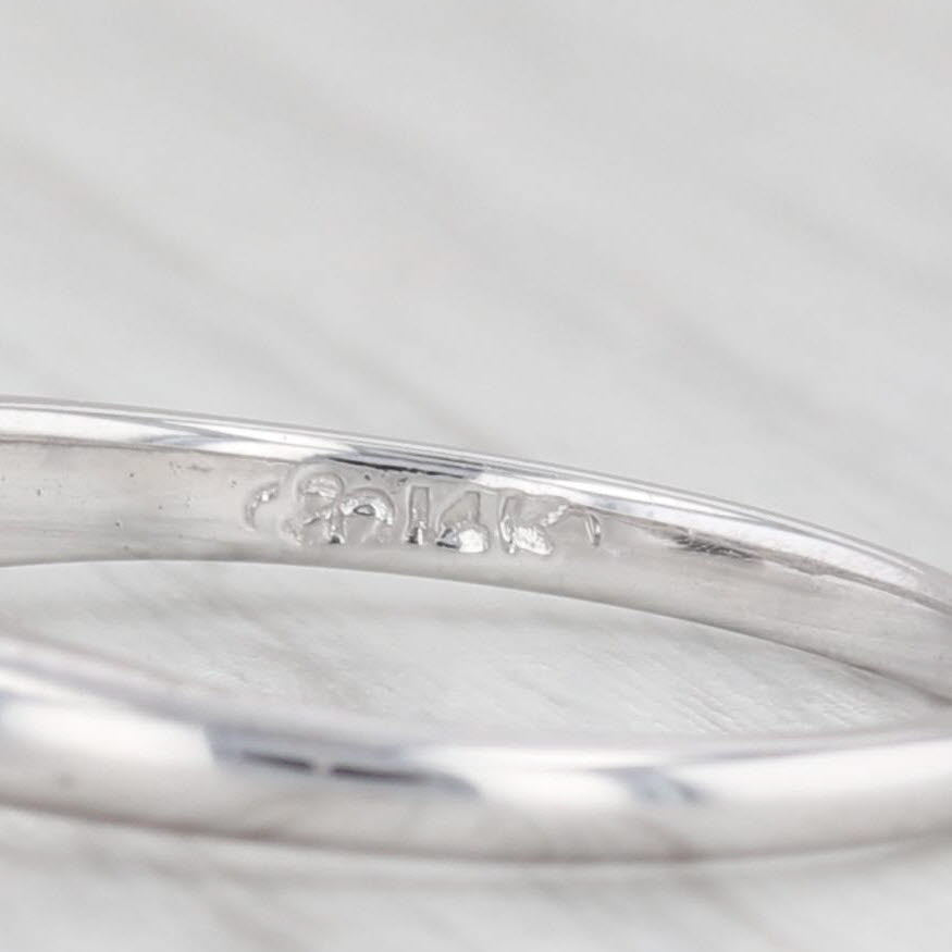 Light Gray Vintage 0.27ctw Diamond Engagement Ring 14k White Gold Size 6