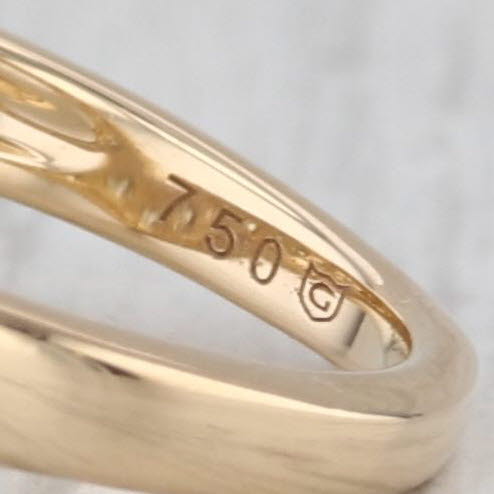 0.28ctw Diamond Contoured Wedding Band Guard Stackable Ring 18k Yellow Gold Sz 7