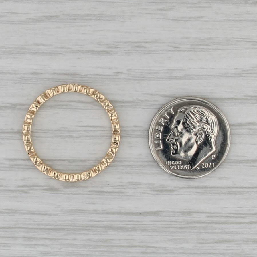 Authentic Pandora Small Roses Ring 150102 14k Yellow Gold Stackable Band 7.25 55