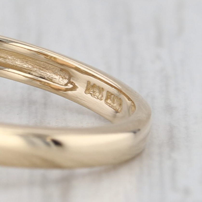 Opal 0.40ctw Diamond Clusters Ring 14k Yellow Gold Size 7 Oval Cabochon