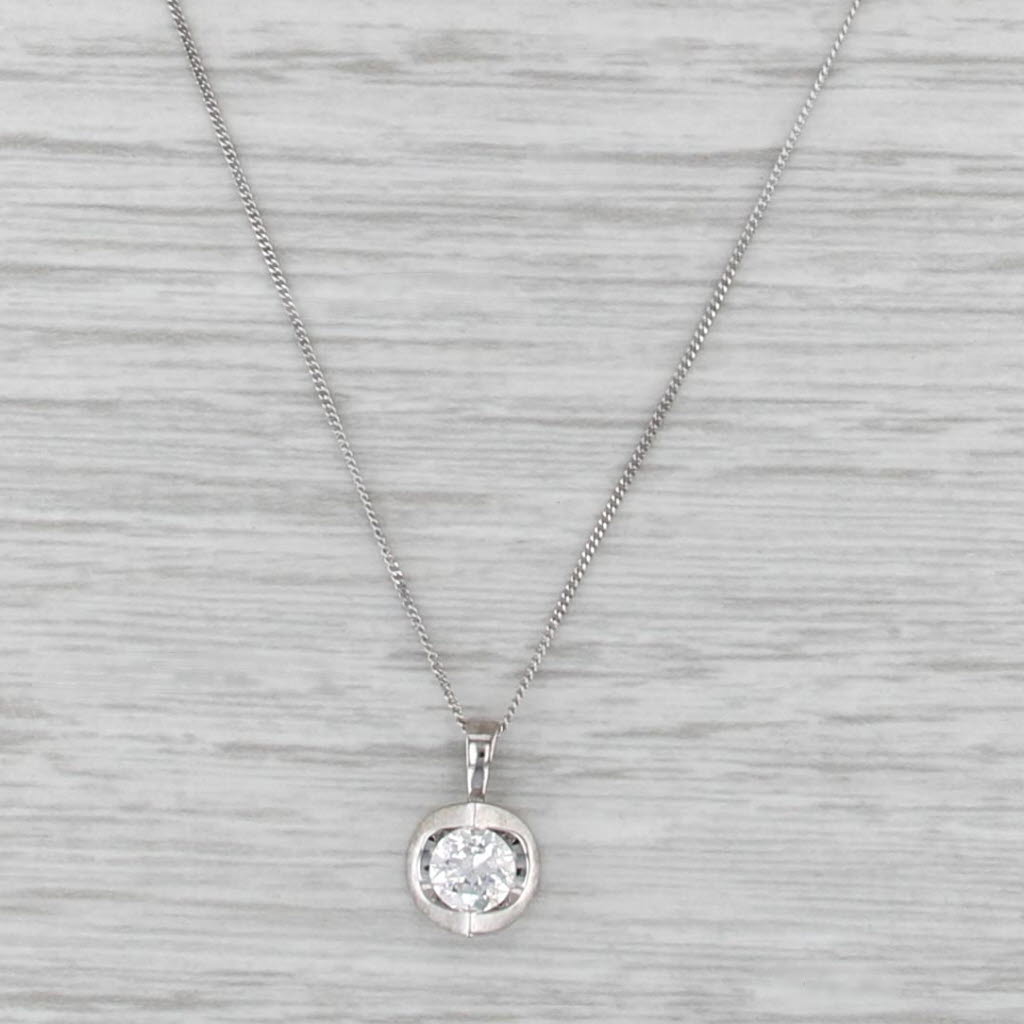 Arctic 0.46ct Brilliance Canadian Diamond Pendant Necklace 14k White Gold COA