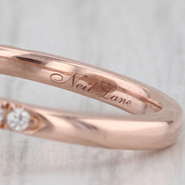 Neil Lane 1.32ctw Diamond Halo Engagement Ring 14k Rose White Gold Size 6.75