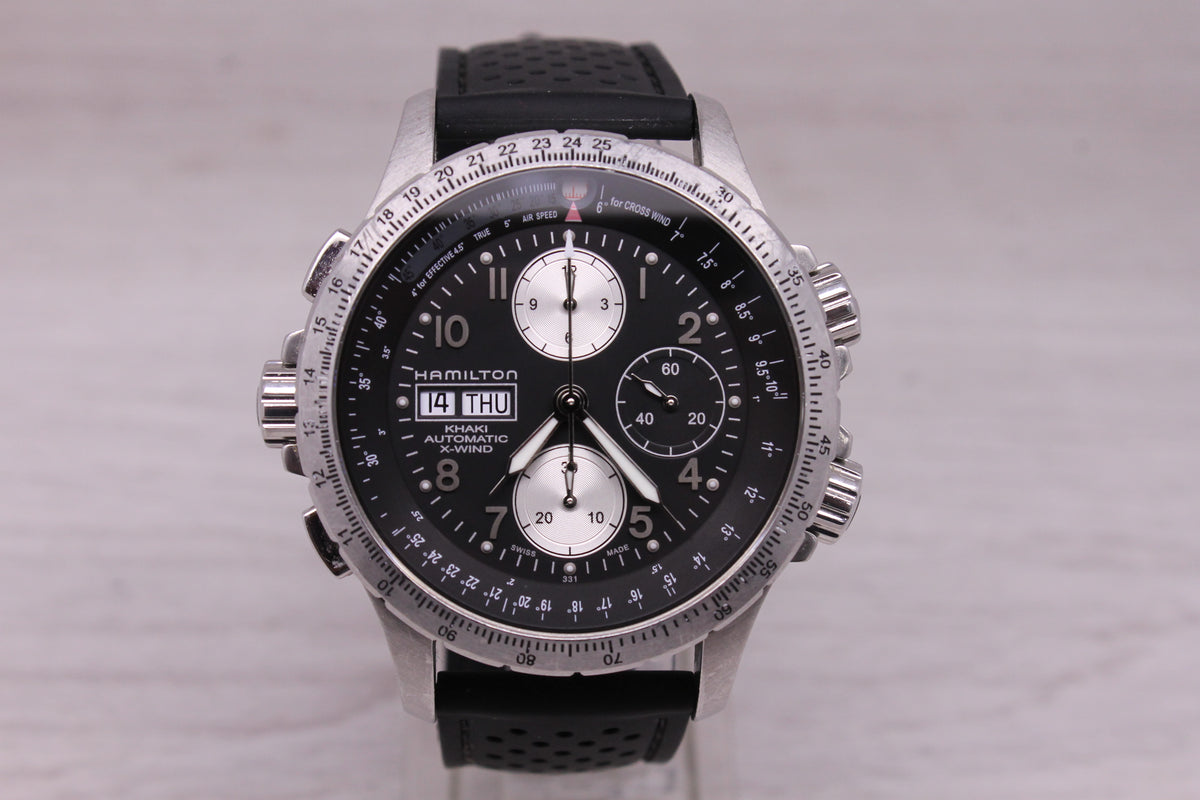 Hamilton Khaki Automatic X-Wind 45mm Chronograph Watch Swiss Day Date H776160