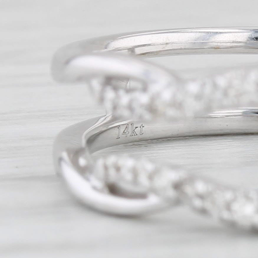 Light Gray 0.20ctw Diamond Ring Jacket Enhancer 14k White Gold Size 7 Wedding Band