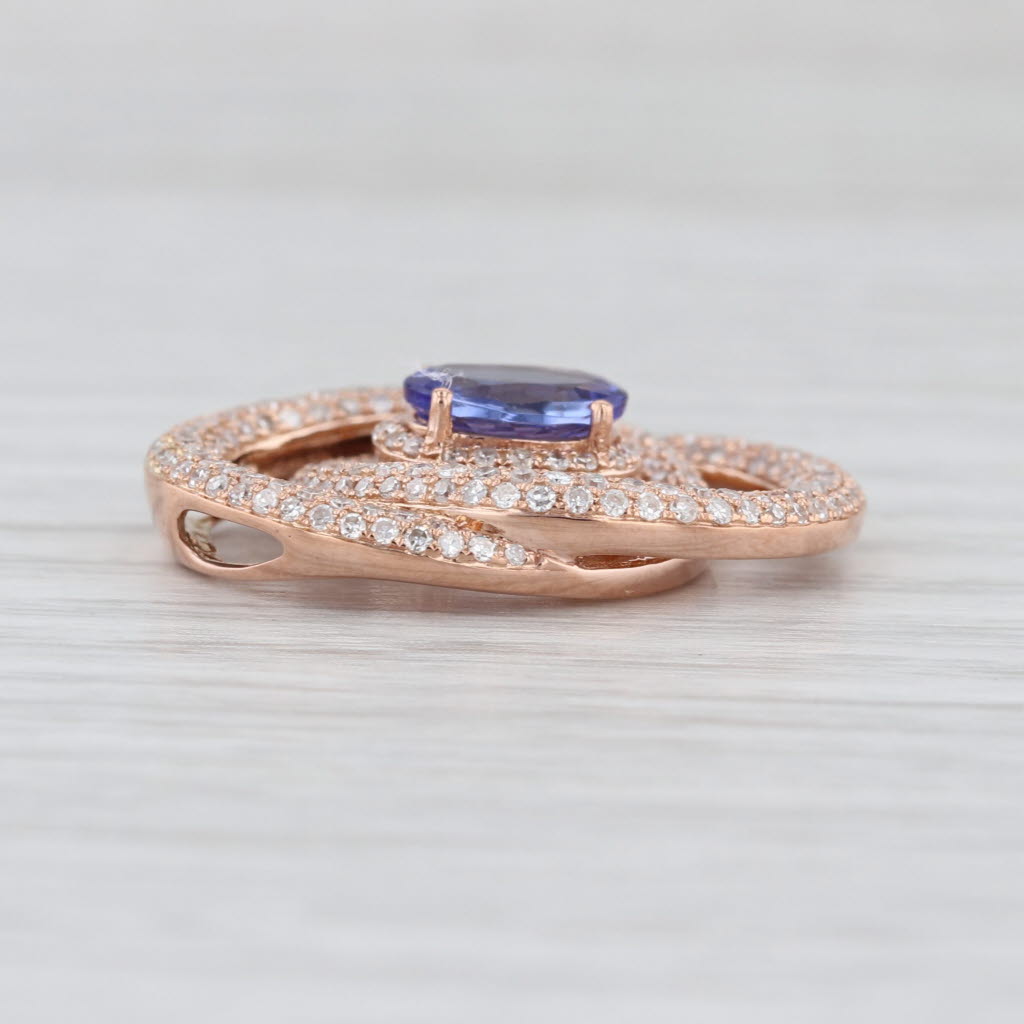 Effy 1.96ctw Tanzanite Diamond Circles Pendant 14k Rose Gold