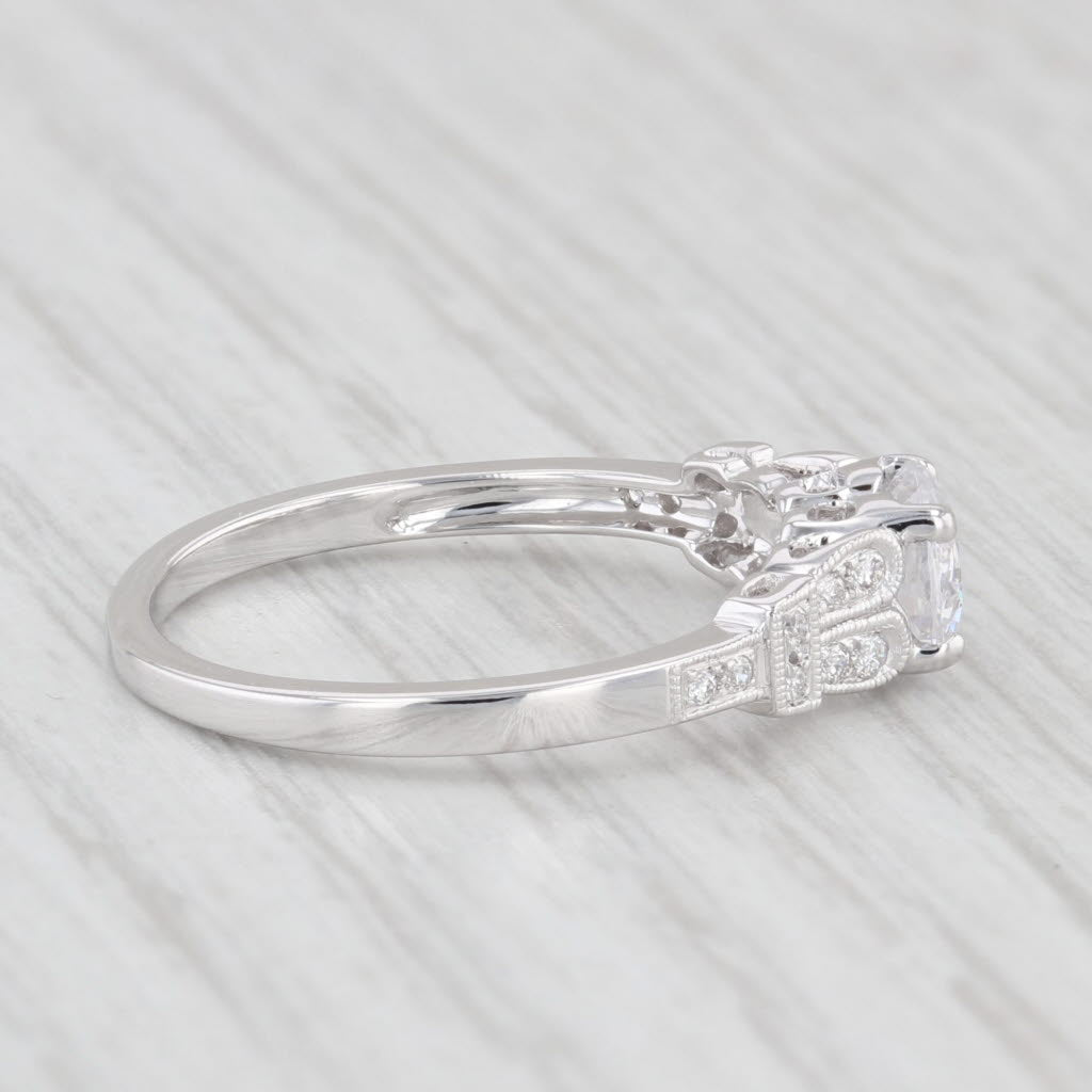 Light Gray New Round Semi Mount Engagement Ring Diamond 18k Gold Size 6 Beverley K