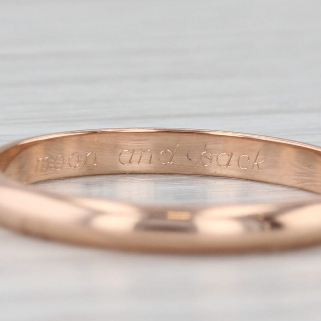 Light Gray Cartier Wedding Band 18k Rose Gold Size 8.75 Designer Ring Stackable